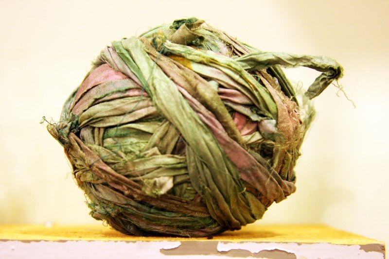 回收纱丽布线-橄榄绿＋浅绿＋粉红 - 其他 - 其他材质 