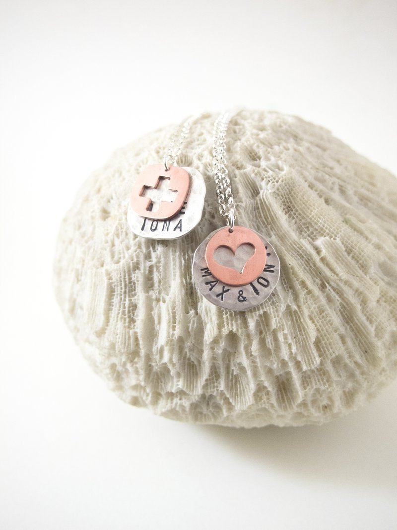 生日 周年 爱情 圣诞 定制化礼物 手工订作 英文名字&符号纯银项链 - 项链 - 其他金属 灰色