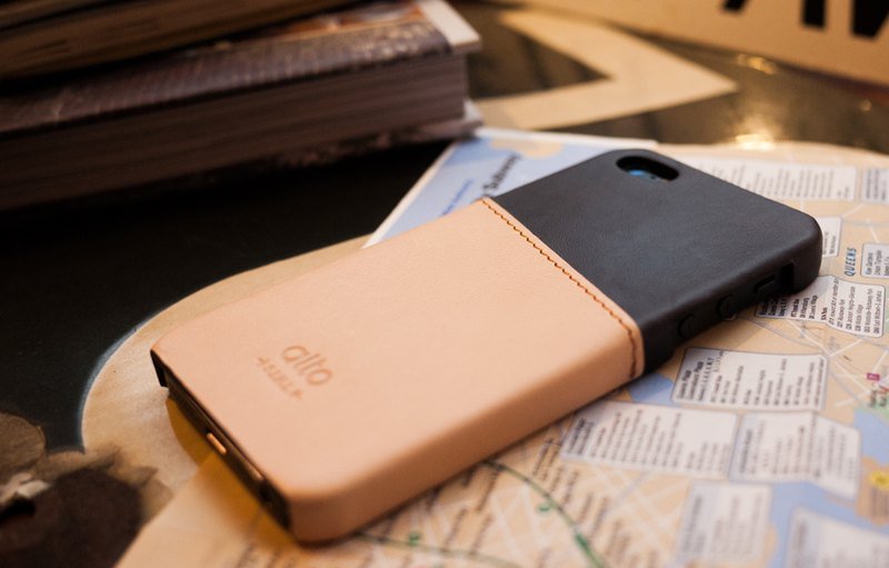 alto iPhone 5/5S 真皮手机殻背盖Coraza Metro - 玛瑙黑 - 手机壳/手机套 - 真皮 黑色