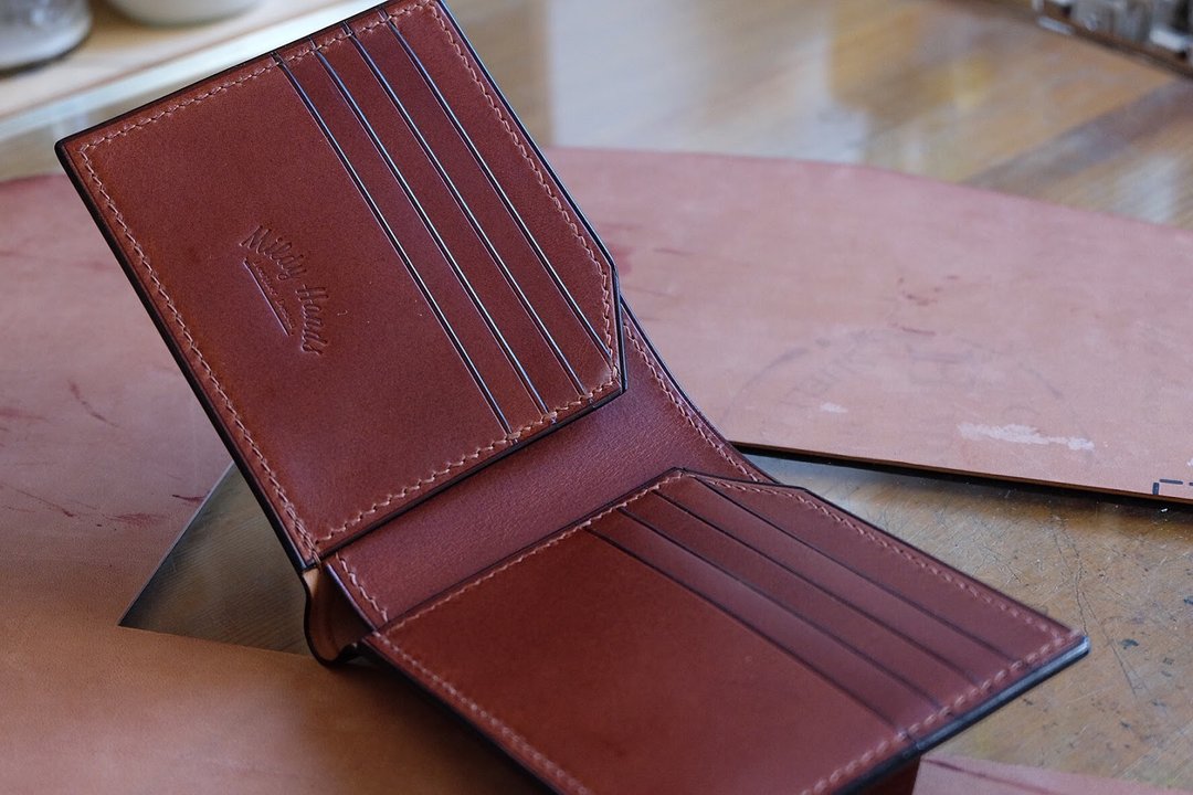 MILDY HANDS - SW01SP 马臀皮短夹 Horween shell cordovan - 皮夹/钱包 - 真皮 咖啡色