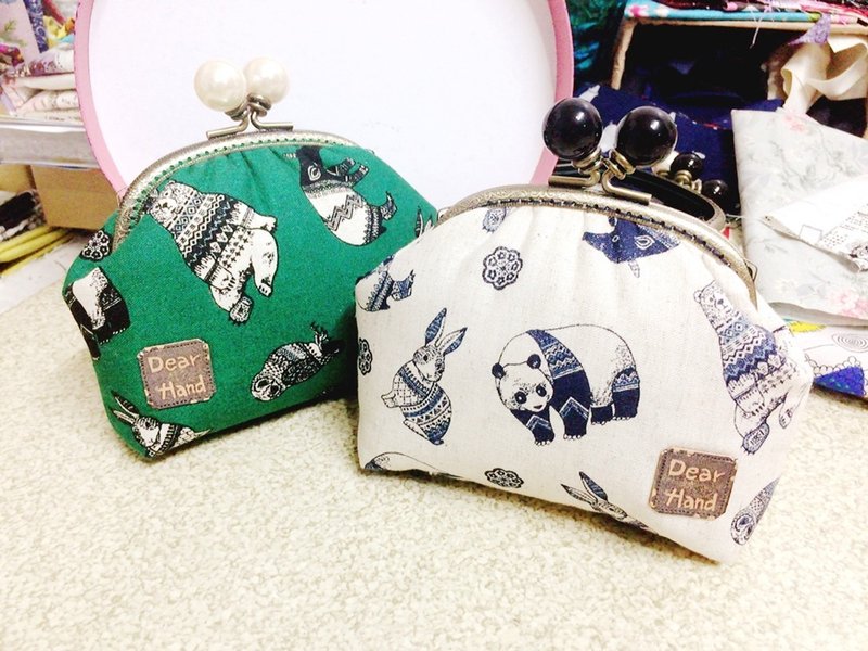 糖果口金包+图腾稀有动物-两色+ - 化妆包/杂物包 - 其他材质 多色