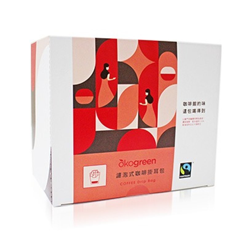 口碑第一★【生态绿】滤泡式咖啡挂耳包30入家庭号(浓醇风味) - 咖啡 - 新鲜食材 红色