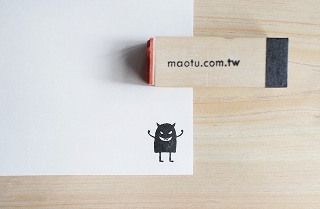 Maotu 毛兔 - 心中的魔鬼 粗粗印章 - 印章/印台 - 木头 白色