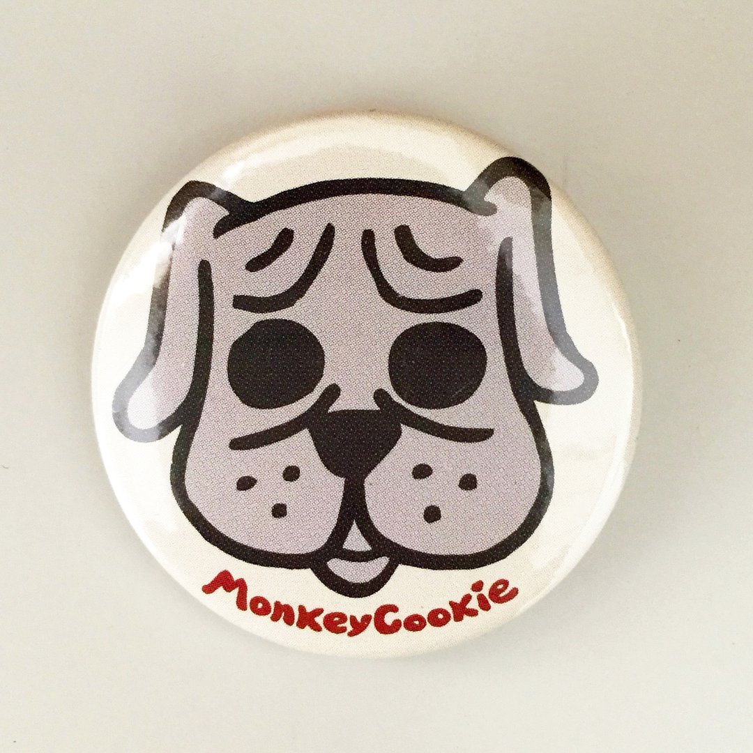 胸章 皱眉八哥 | MonkeyCookie - 徽章/别针 - 塑料 银色