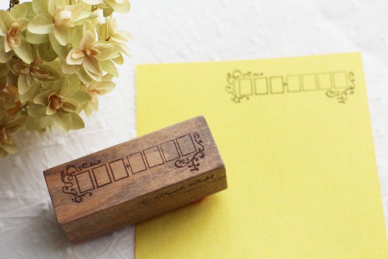 【好评加售】邮递区号栏框 木头印章 - 印章/印台 - 木头 咖啡色