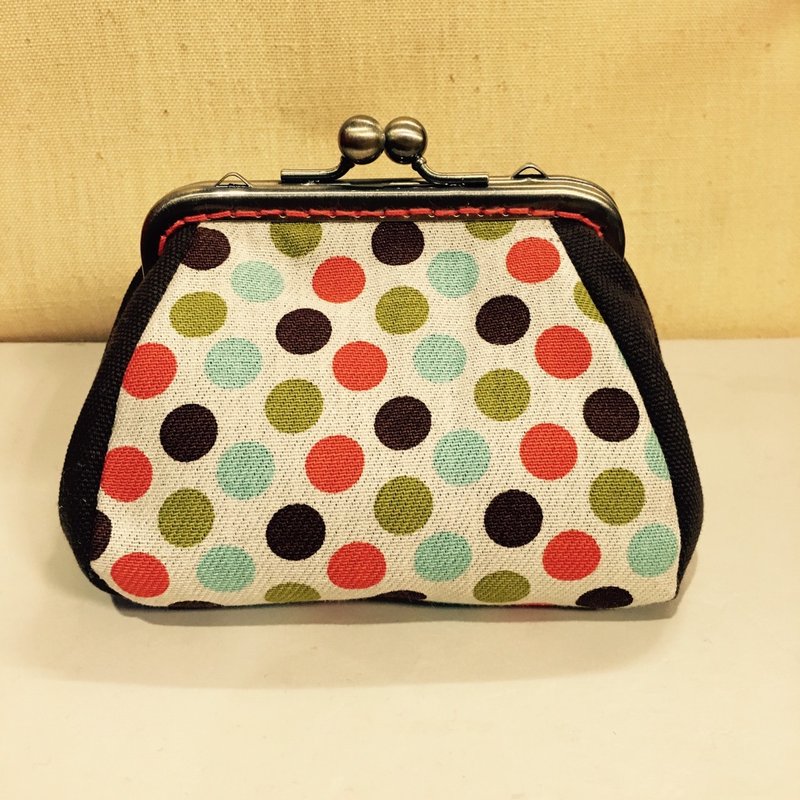 复古彩色点点方形口金包 - 零钱包 - 其他材质 多色