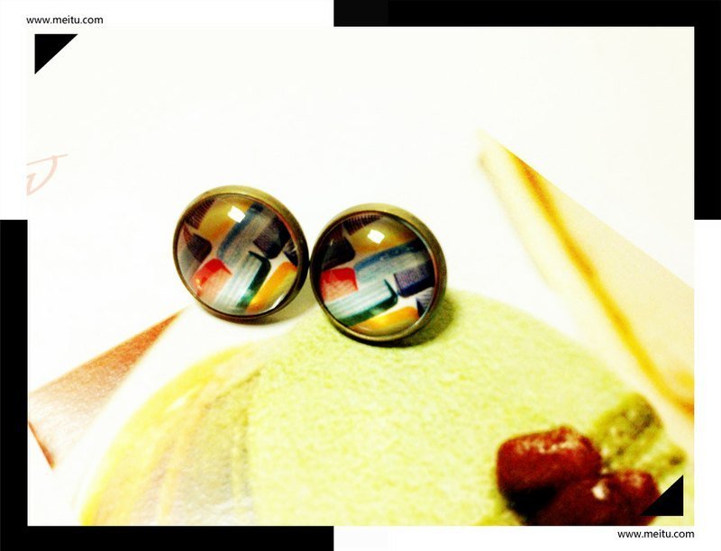 【普普风】Colorful Comb - 耳环/耳夹 - 其他金属 