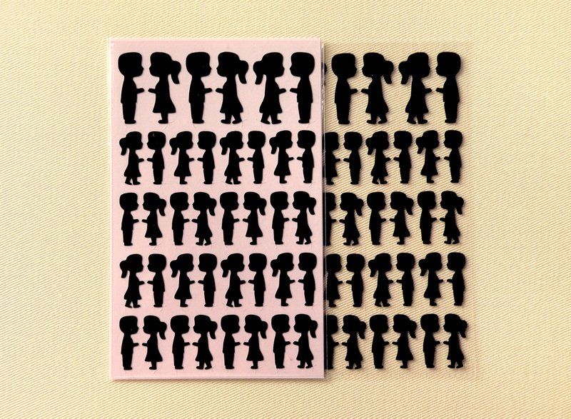 情侣贴纸 - 贴纸 - 防水材质 黑色