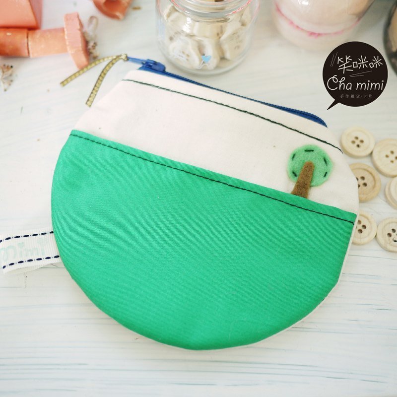 Cha mimi。Go Green圆形缺一角钱包 Round purse! - 零钱包 - 其他材质 绿色