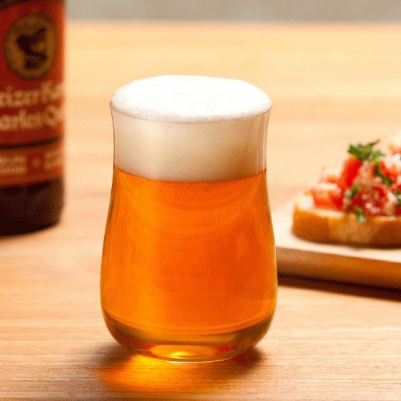 280cc【MSA日本石冢硝子啤酒杯】日本aderia精工啤酒杯 酒杯雕刻 クラフトビアグラス芳醇 - 酒杯/酒器 - 玻璃 橘色