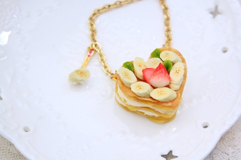 手作圆舞曲--甜点系~甜心香蕉千层派包包挂饰 - 其他 - 粘土 多色