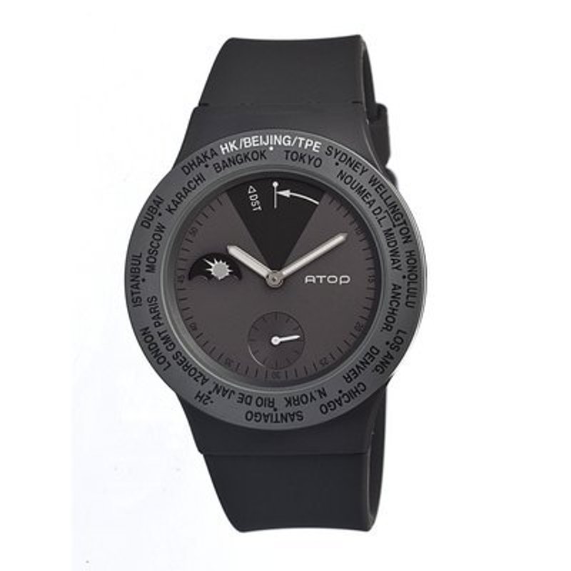 ATOP WATCH ( 世界时区腕表-12时区 )- VWA-09 - 其他 - 玻璃 黑色
