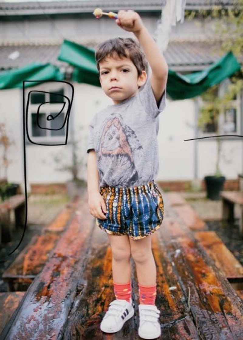 2015 春夏 Cappies and Lanas Hugo款图腾短裤 - 其他 - 其他材质 蓝色