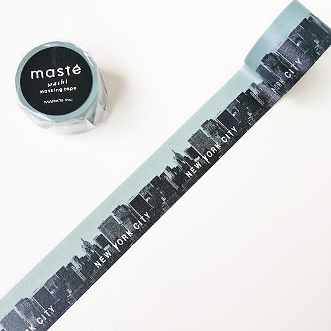 maste 和纸胶带 Multi City【纽约(MST-MKT65-A)】 - 纸胶带 - 纸 灰色