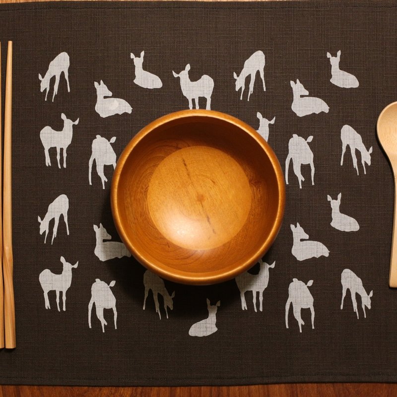 鹿岛餐垫-黑色 - 餐垫/桌巾 - 其他材质 黑色