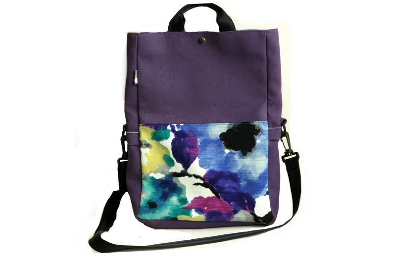 紫菜汤   4WAYS手工帆布包(已绝版) - 侧背包/斜挎包 - 其他材质 紫色