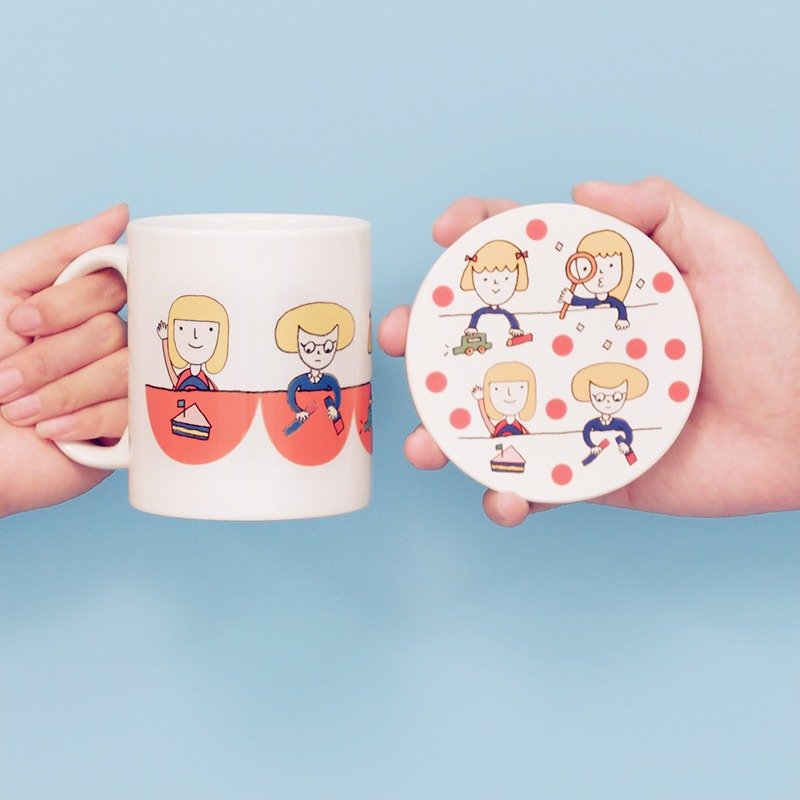 (4/24前限时预购）右手超人杯子杯垫组三号 - 咖啡杯/马克杯 - 其他材质 蓝色