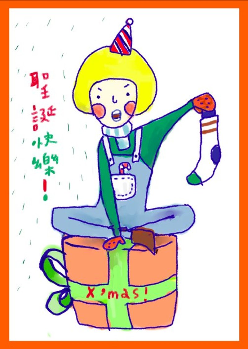 圣诞系列/礼物大王明信片 - 卡片/明信片 - 纸 红色