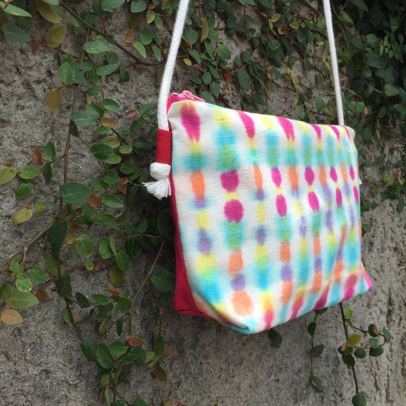 侧背包 肩背包 小包 手染 渲染 扎染 绑染 - 侧背包/斜挎包 - 其他材质 多色