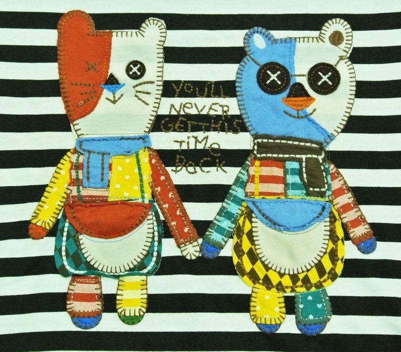 【 Best Friend 】可爱＊ 熊 ＊猫  立体刺绣  T-shirt 上衣 - 女装 T 恤 - 其他材质 