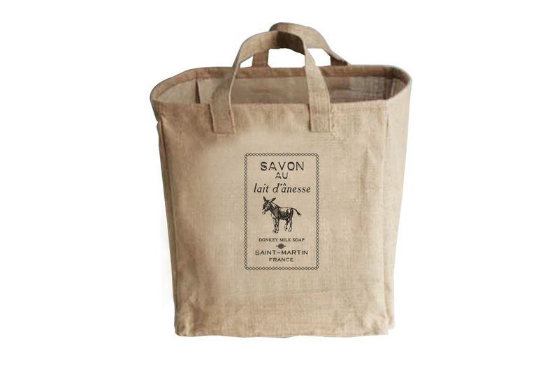 Fill in the Blank”天然麻织布家饰系列 - 法式麻织中型购物袋 -  - 摆饰 - 其他材质 金色