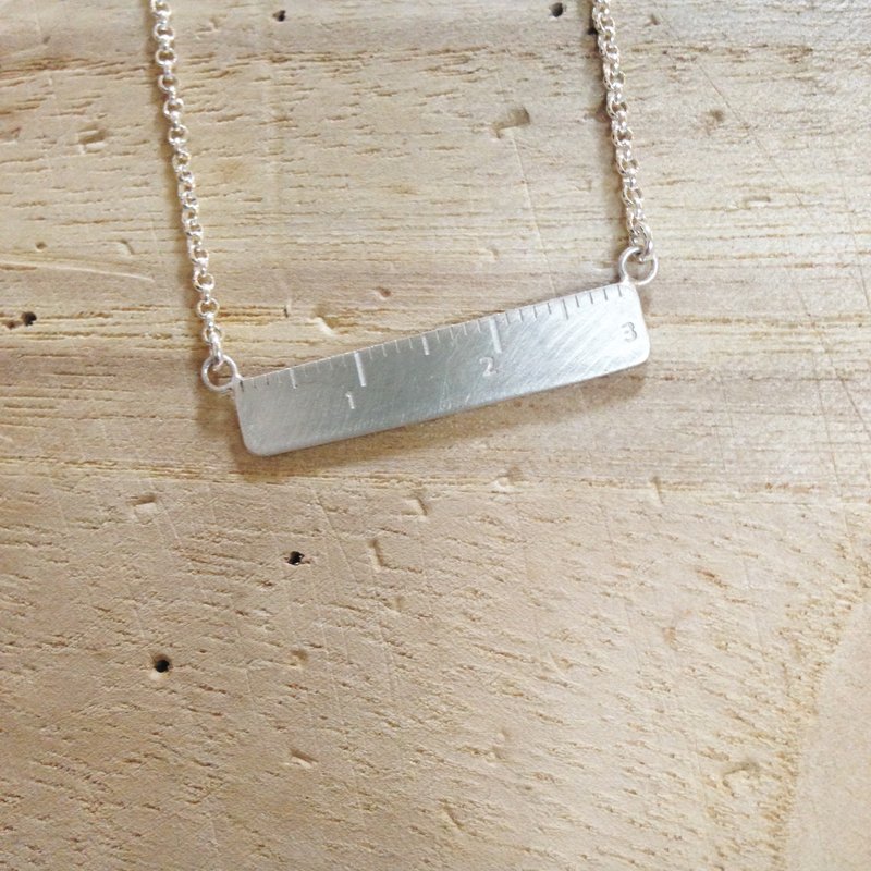 小比例尺纯银项链 - 项链 - 纯银 灰色