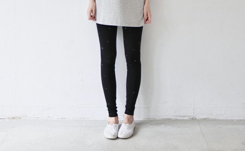 SUMI△秋游▽棉质弹性内搭裤_3SF100_黑 - 女装长裤 - 其他材质 黑色