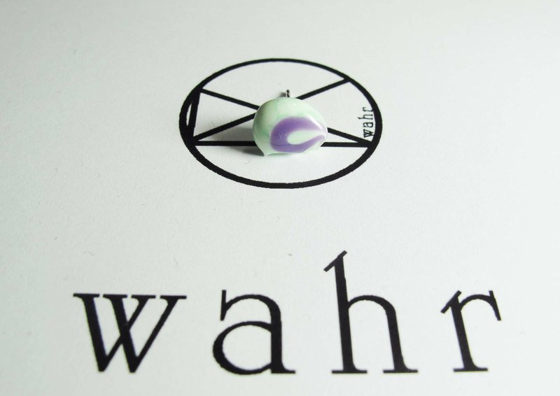 【Wahr】紫线条耳环 - 耳环/耳夹 - 其他材质 多色