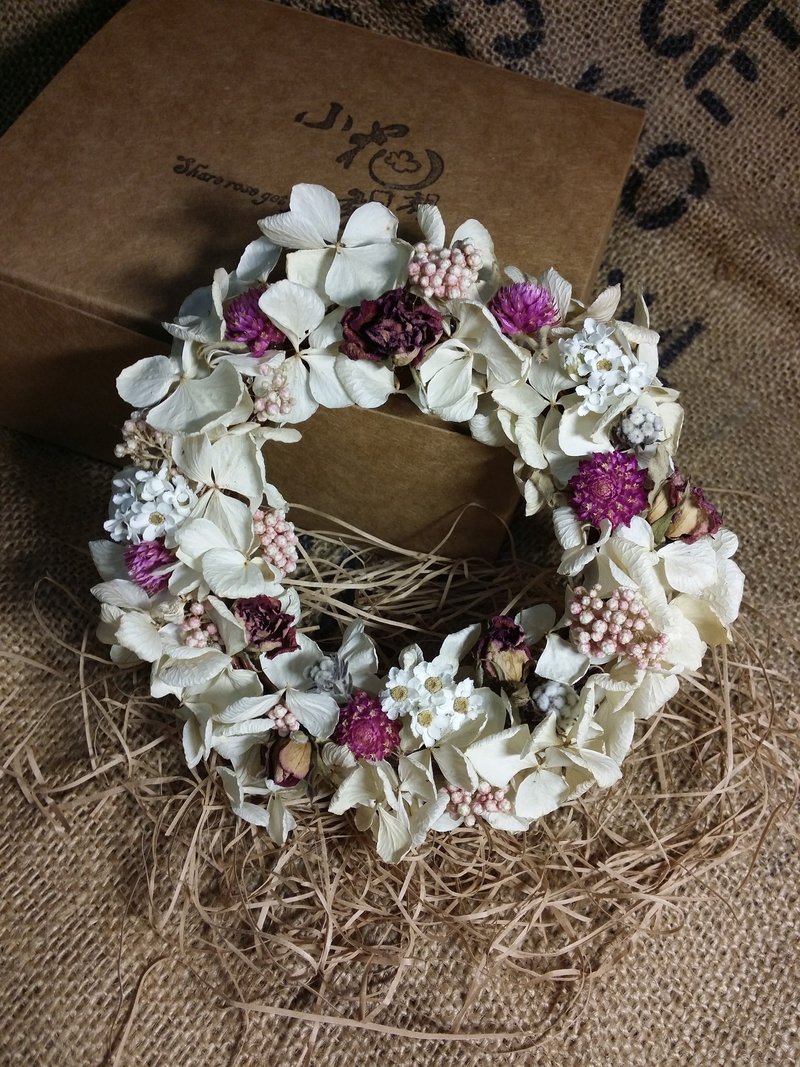 -小花亲亲-森林系小花圈   - 干燥花/捧花 - 其他材质 绿色