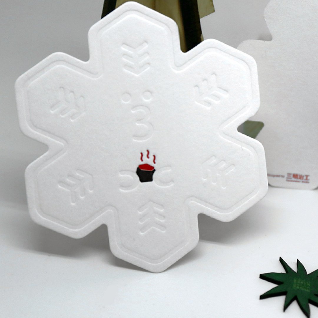 慰问如雪花般片片飞来... 雪中送炭 明信片 - 卡片/明信片 - 纸 白色