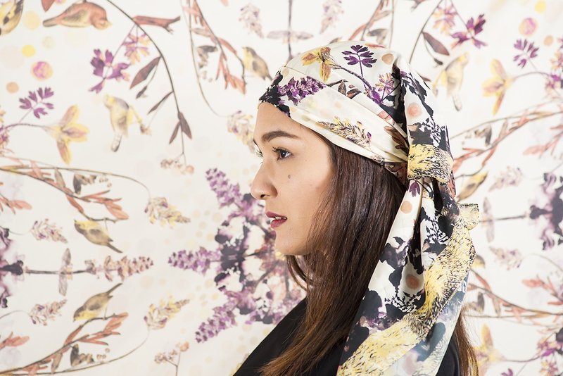 野生花园围巾/丝巾 -黄色 - 丝巾 - 其他材质 黄色