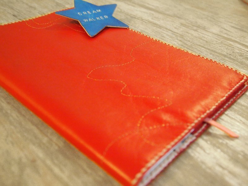 正红牛皮笔记书套 Leather Notebook Holder - 笔记本/手帐 - 真皮 红色