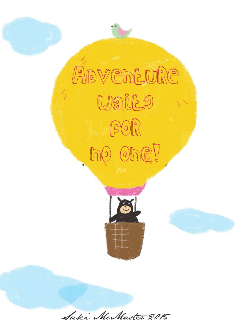 插画原作 － 不要等了 - 墙贴/壁贴 - 纸 多色