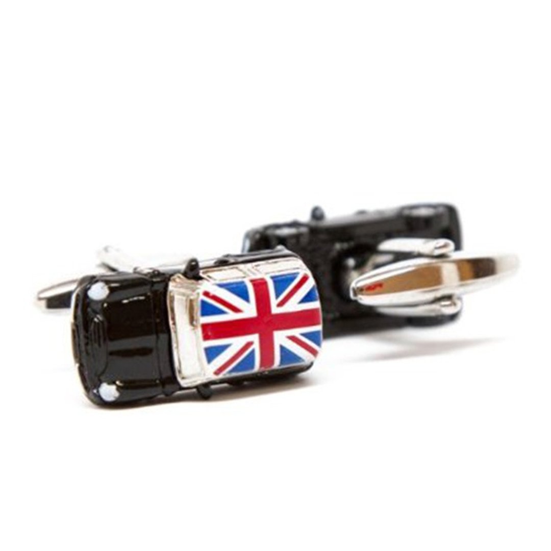 迷你车迷你库柏车袖扣 黑色 Black Mini Cooper Cufflink - 袖扣 - 其他金属 
