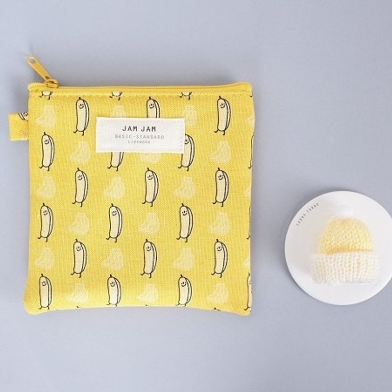Dessin-jam jam森林动物帆布万用袋S-Mr.Banana,LWK95058 - 零钱包 - 其他材质 黄色