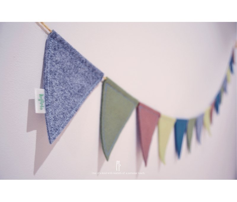 25片-小山角/ 森林千层 手作布挂旗还有收纳袋子 - 摆饰 - 其他材质 