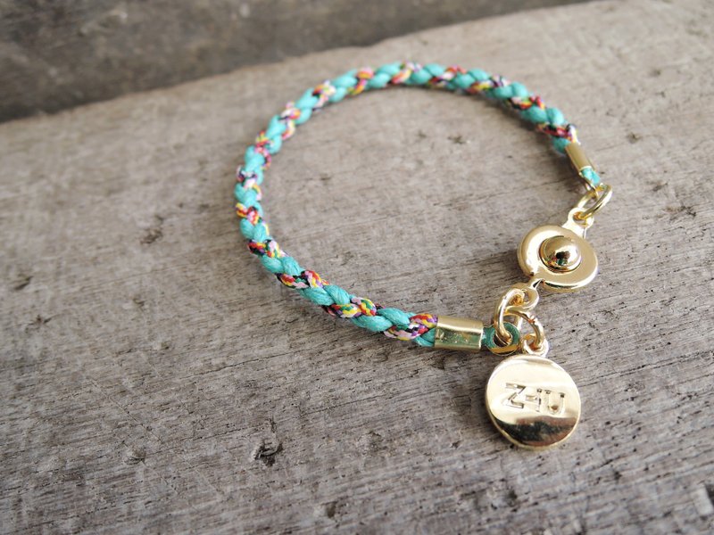 Zhu.Go your own way仿皮四股编织手环 - 手链/手环 - 真皮 多色