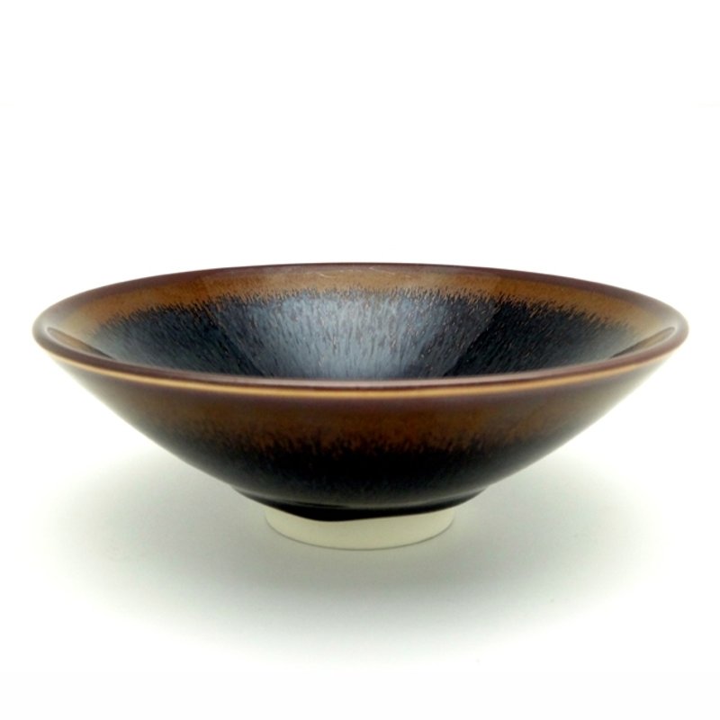 曜变茶金兔毫天目-特大斗笠茶碗【极品】│圣诞礼物 - 茶具/茶杯 - 陶 卡其色