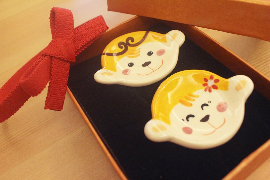 小猴子～筷架情人组♡婚礼小物♡ - 花瓶/陶器 - 其他材质 多色