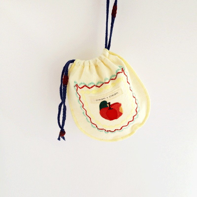 童话刺绣束口袋-毒苹果S - 束口袋双肩包 - 其他材质 黄色