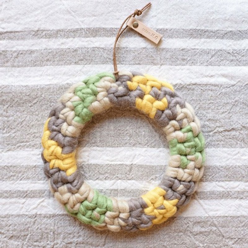 甜甜圈粗羊毛隔热垫。彩色 - 餐垫/桌巾 - 其他材质 多色