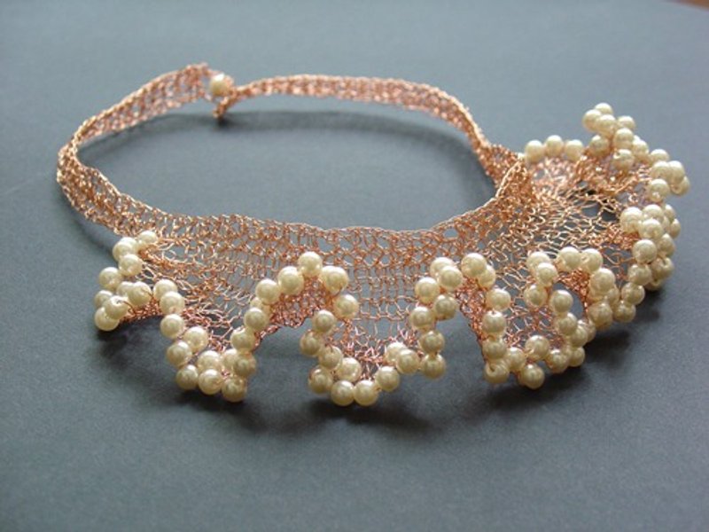 网住真情~晚宴款颈饰,青冶绝色新娘花嫁系列,像浪花的美!情人节幸福中! - 项链 - 其他金属 