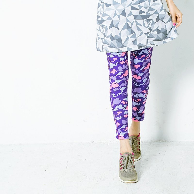 劲凉彩云女运动裤-紫 - 女装长裤 - 其他材质 