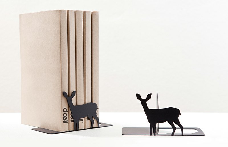 丛林系列书档-雌鹿 - 摆饰 - 其他金属 黑色