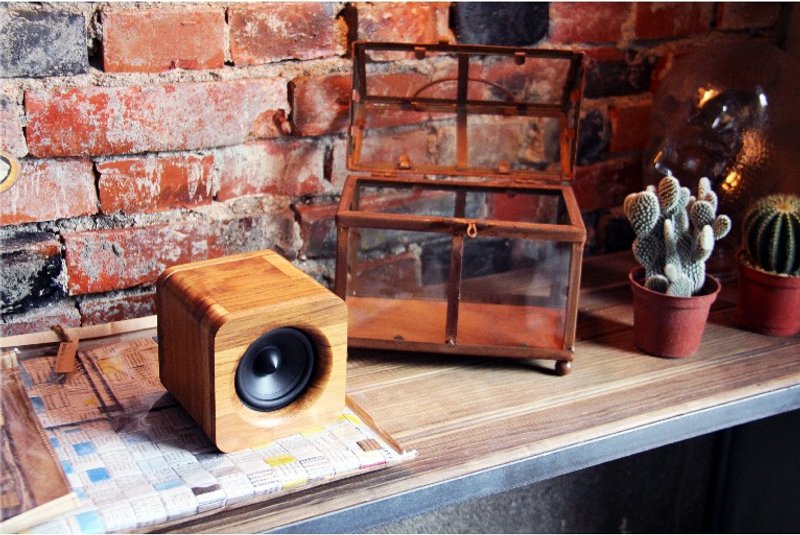 MINFORT / MIN622 小小实木蓝牙音响柚木款 (微外观瑕疵出清) - 扩音器/喇叭 - 木头 咖啡色