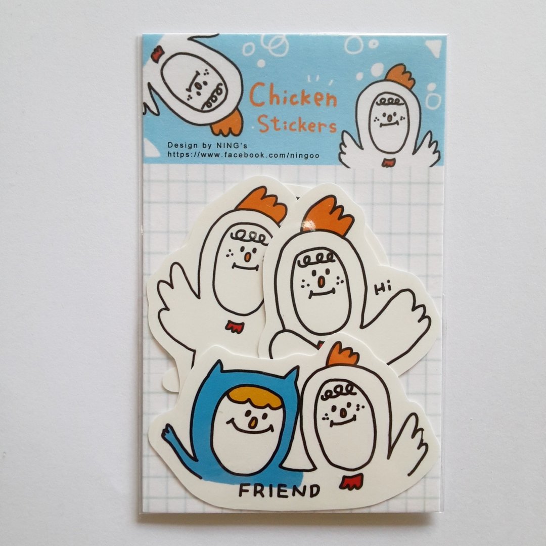 贴纸-Chicken stickers(五入) - 贴纸 - 其他材质 