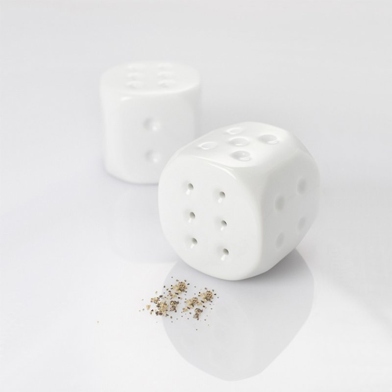 餐桌18乐-胡椒罐+盐罐 - 厨房用具 - 瓷 白色