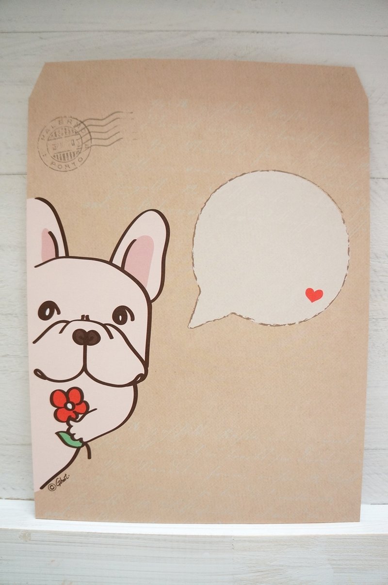 (售完)法斗包装信封袋-大(每包6入）- 觉得害羞 - 包装材料 - 纸 卡其色