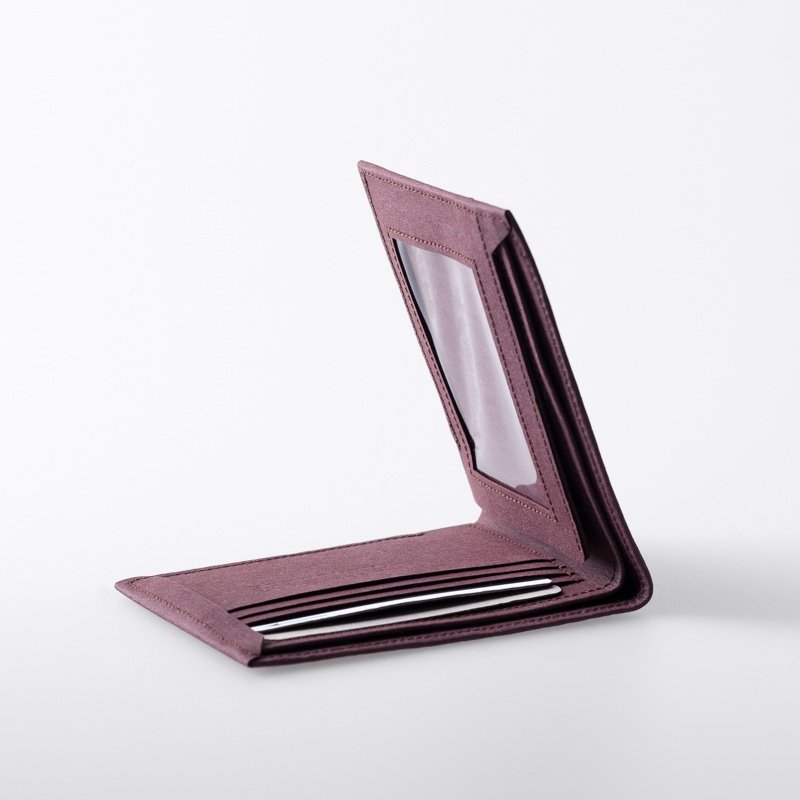 轻薄 相片款 可水洗纸 短夹 / 纸钱包 / 纸皮夹 / 酒红 手工订制 - 皮夹/钱包 - 纸 红色