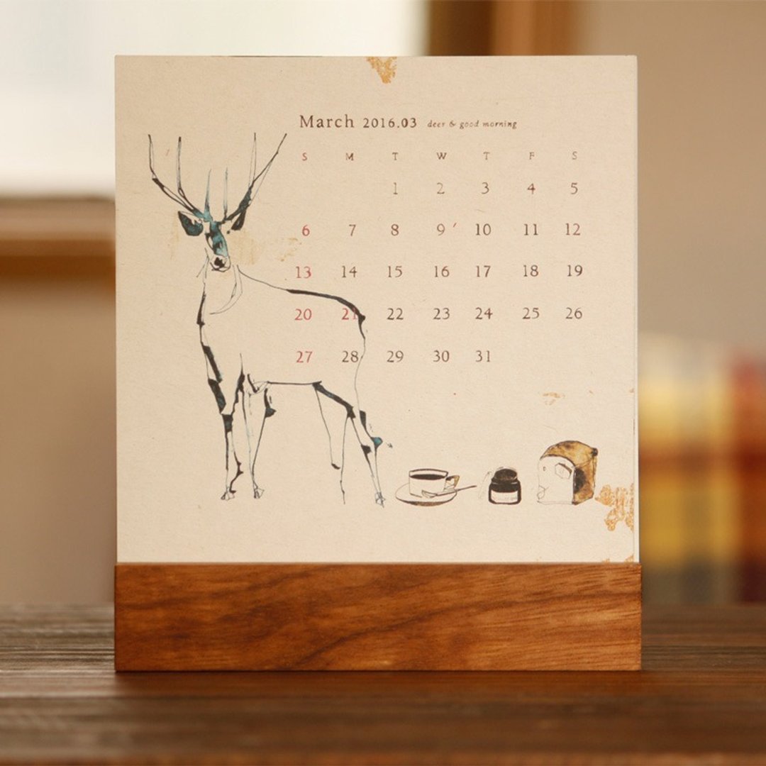 Jun Sasaki Desk Calendar 2016 - 年历/台历 - 纸 白色